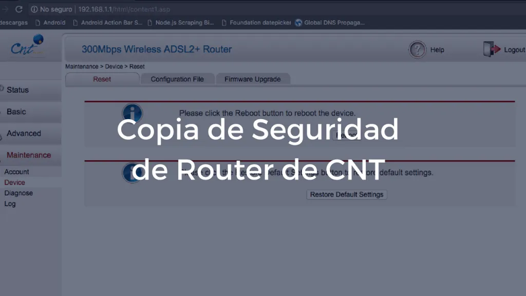 Copia de Seguridad de tu Router de CNT